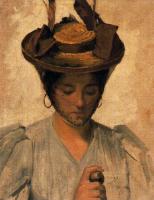 Ignacio Diaz Olano - Italian model with hat and veil